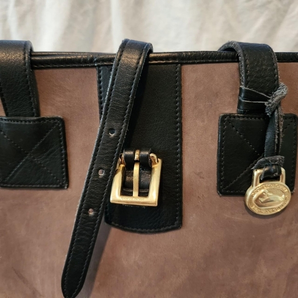 Vintage Dooney And BourkeSuede And Leather Tote - Picture 6 of 11